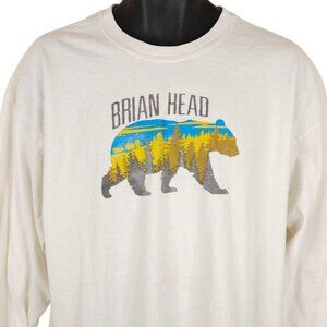 Brian Head T Shirt Mens Size 2XL White Ski Resort Travel Destination Nature Tee